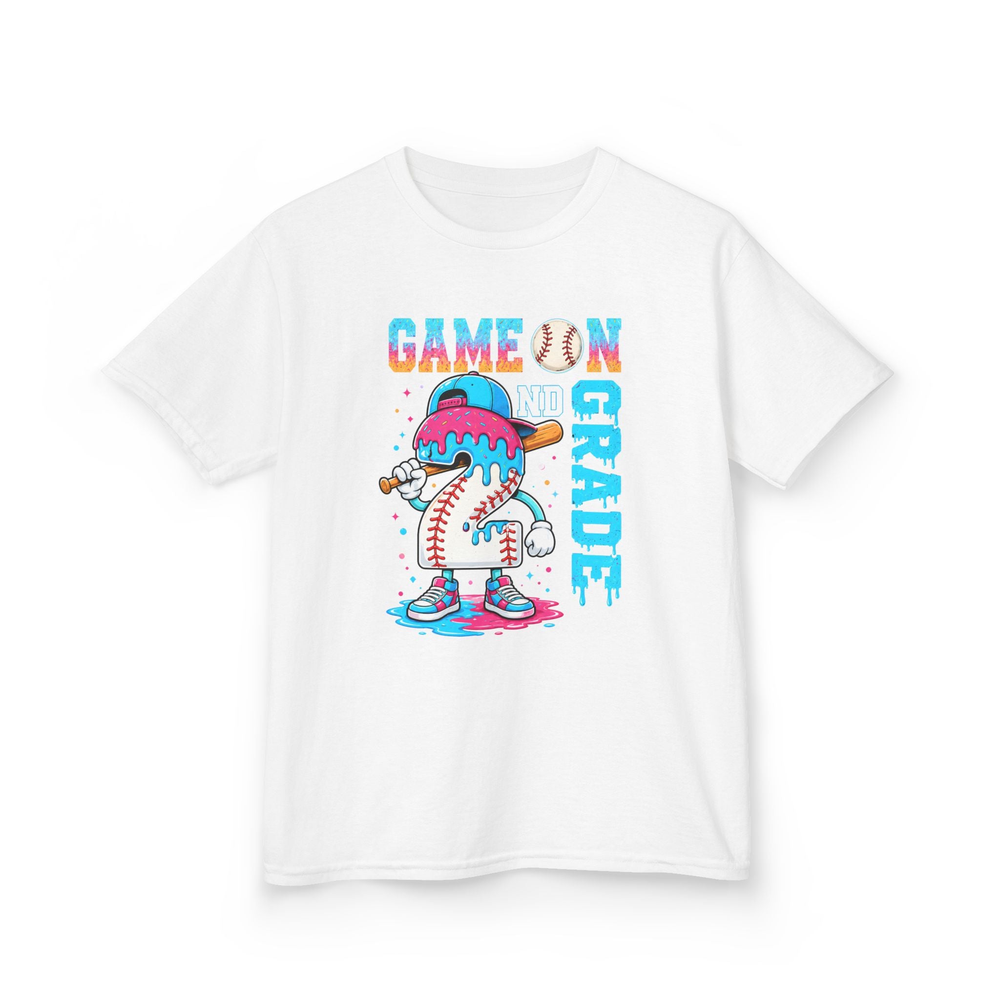 Game On 2nd Grade Drippy Tee