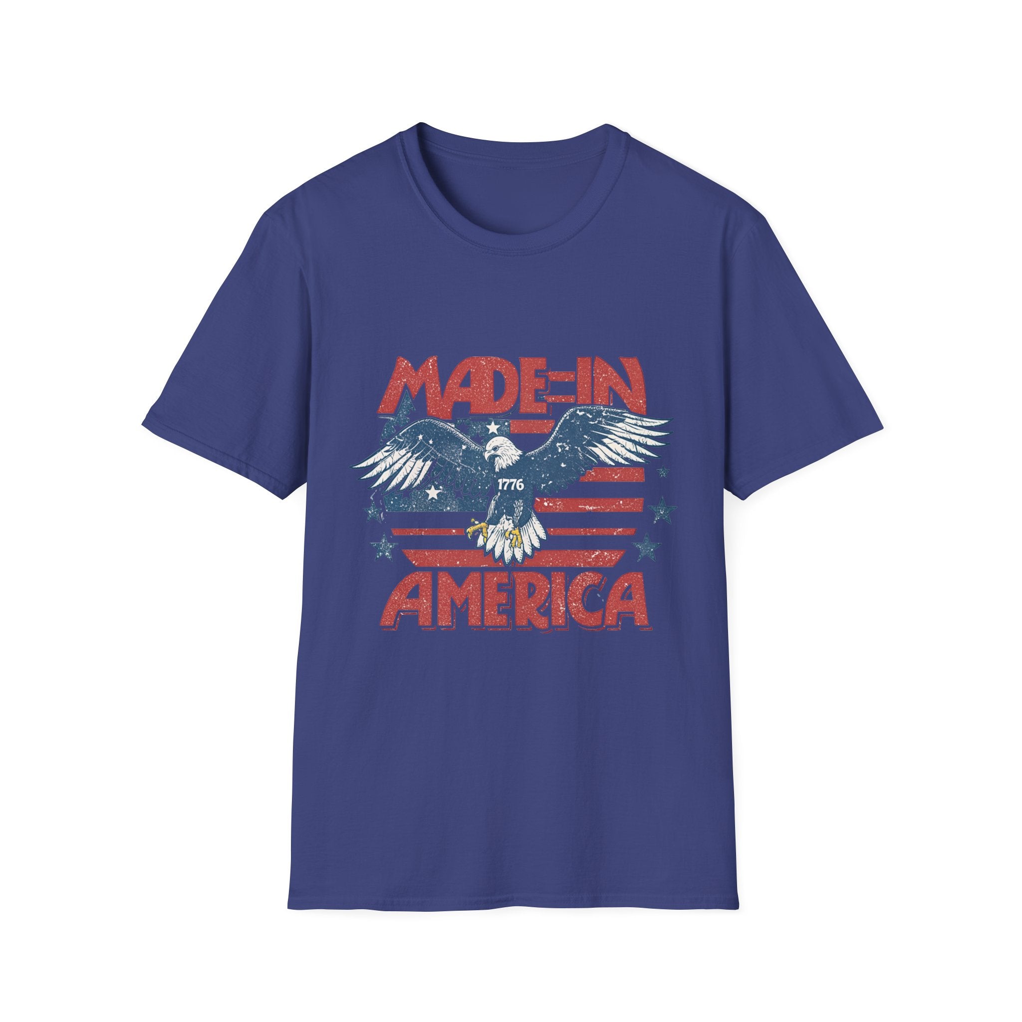 Made in America Eagle Graphic Tee — 1776 Vintage Flag