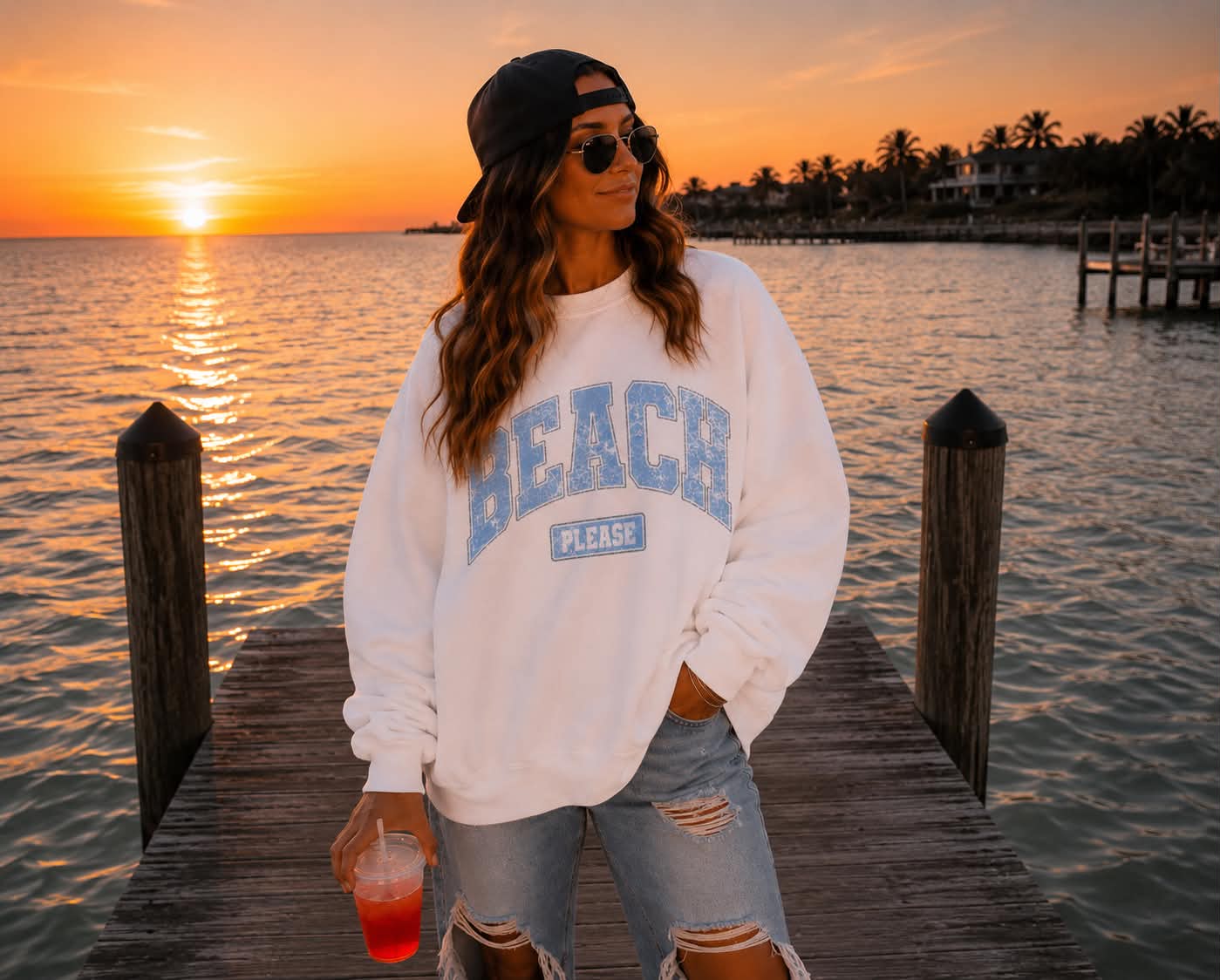 Beach Please Sweatshirt