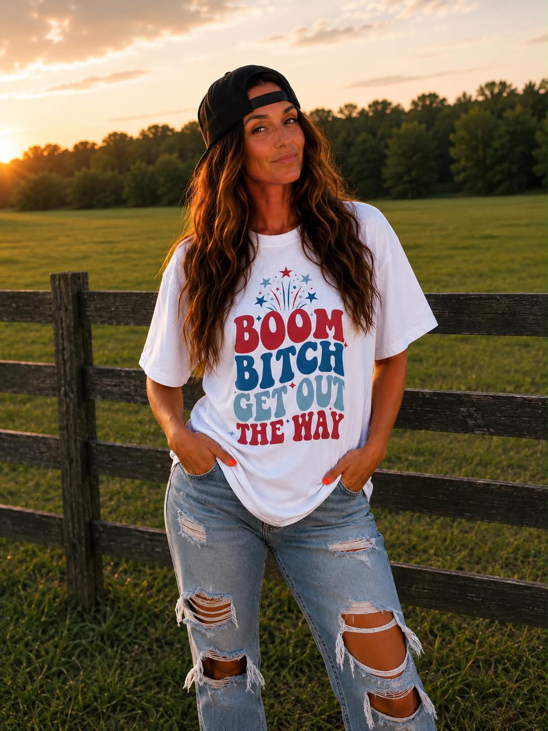 Boom Bitch Get Out The Way Graphic Tee