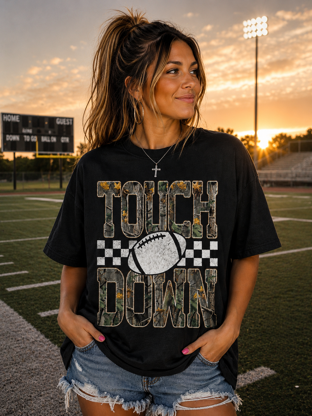 Touchdown Camo Game Day Tee