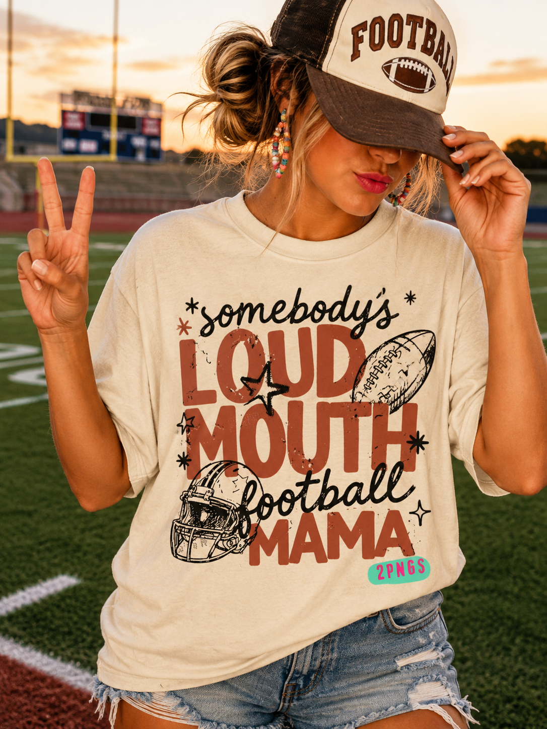 Somebody's Loud Mouth Football Mama Tee
