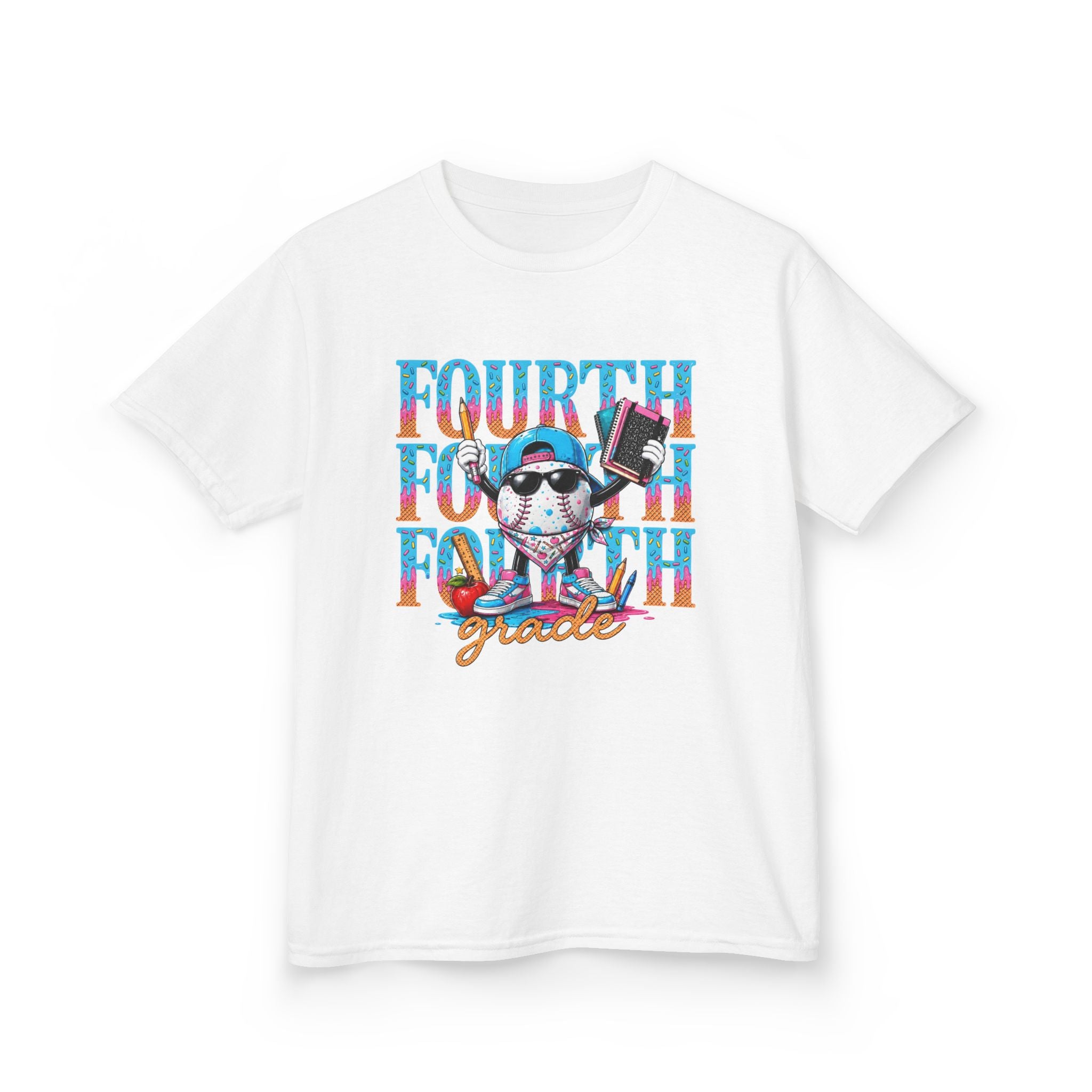 Kids 4th Grade Back to School Drippy Tee
