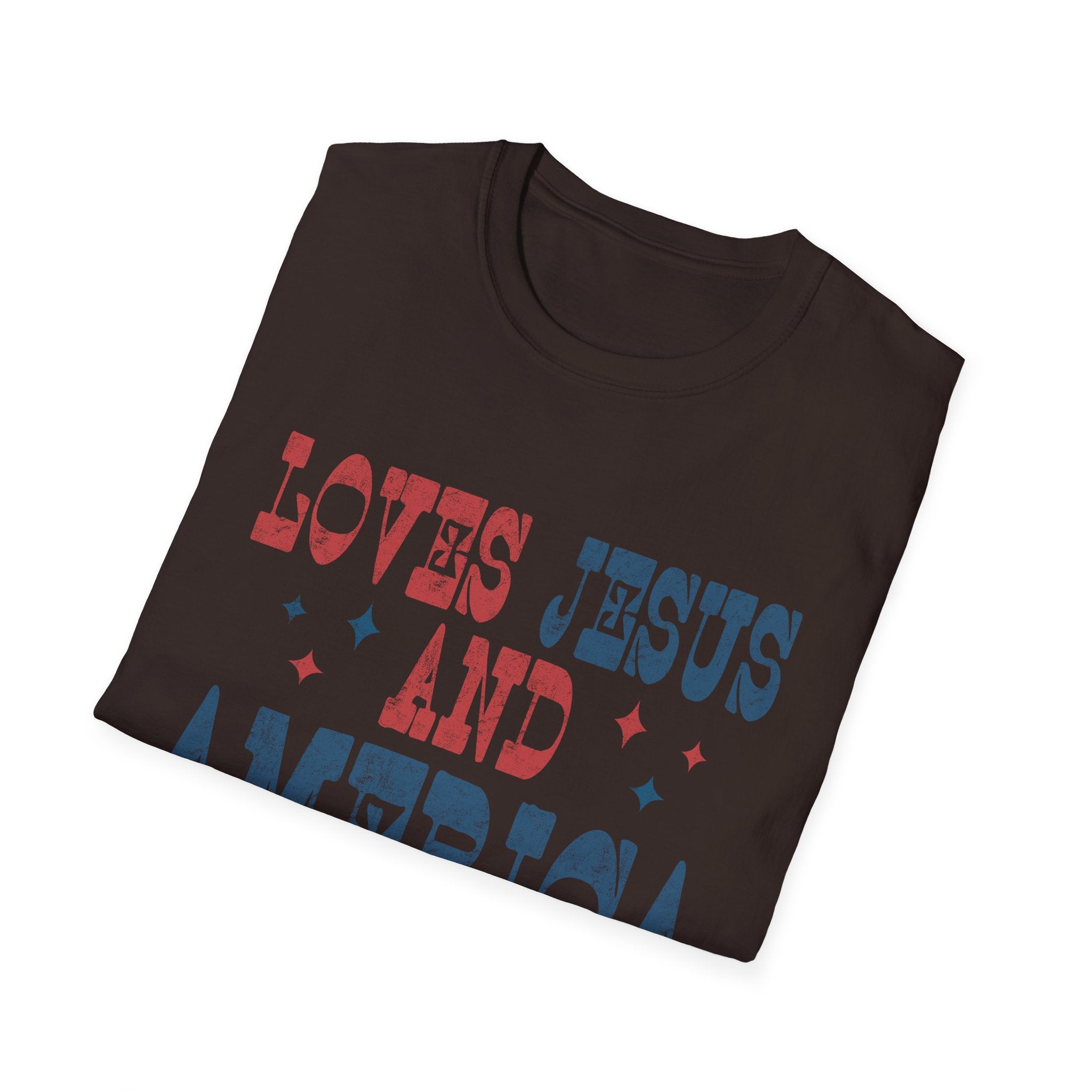 Loves Jesus and America Too Graphic Tee