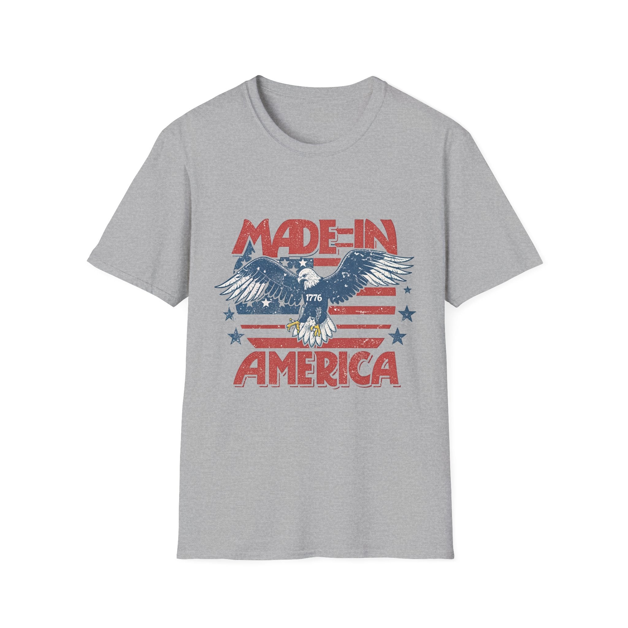 Made in America Eagle Graphic Tee — 1776 Vintage Flag