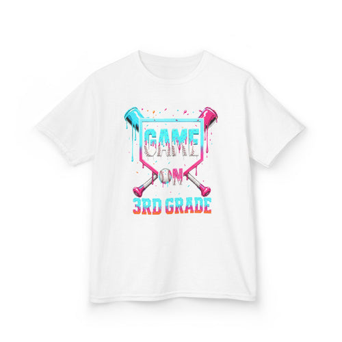 3rd Grade Game On Drippy Kids Tee