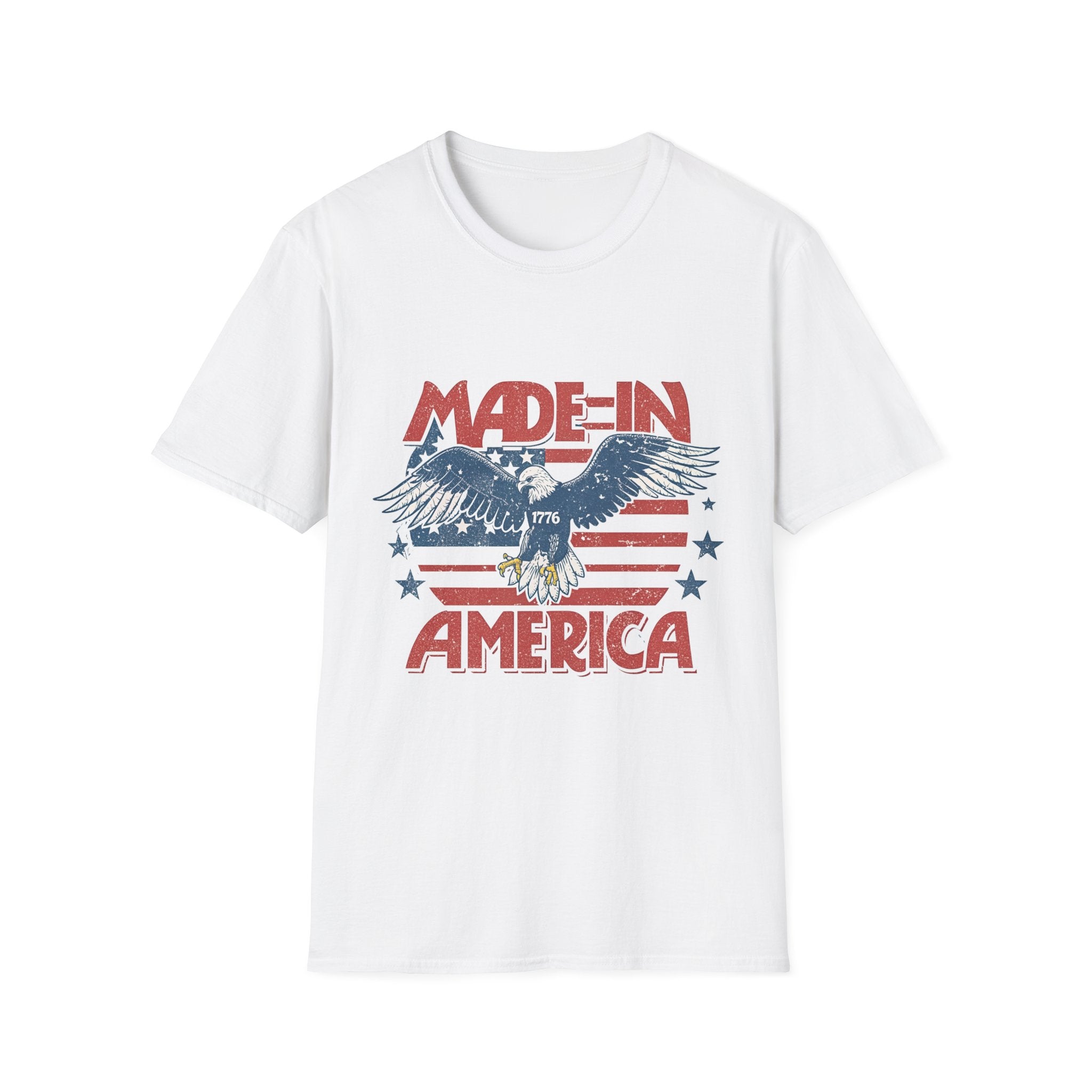 Made in America Eagle Graphic Tee — 1776 Vintage Flag