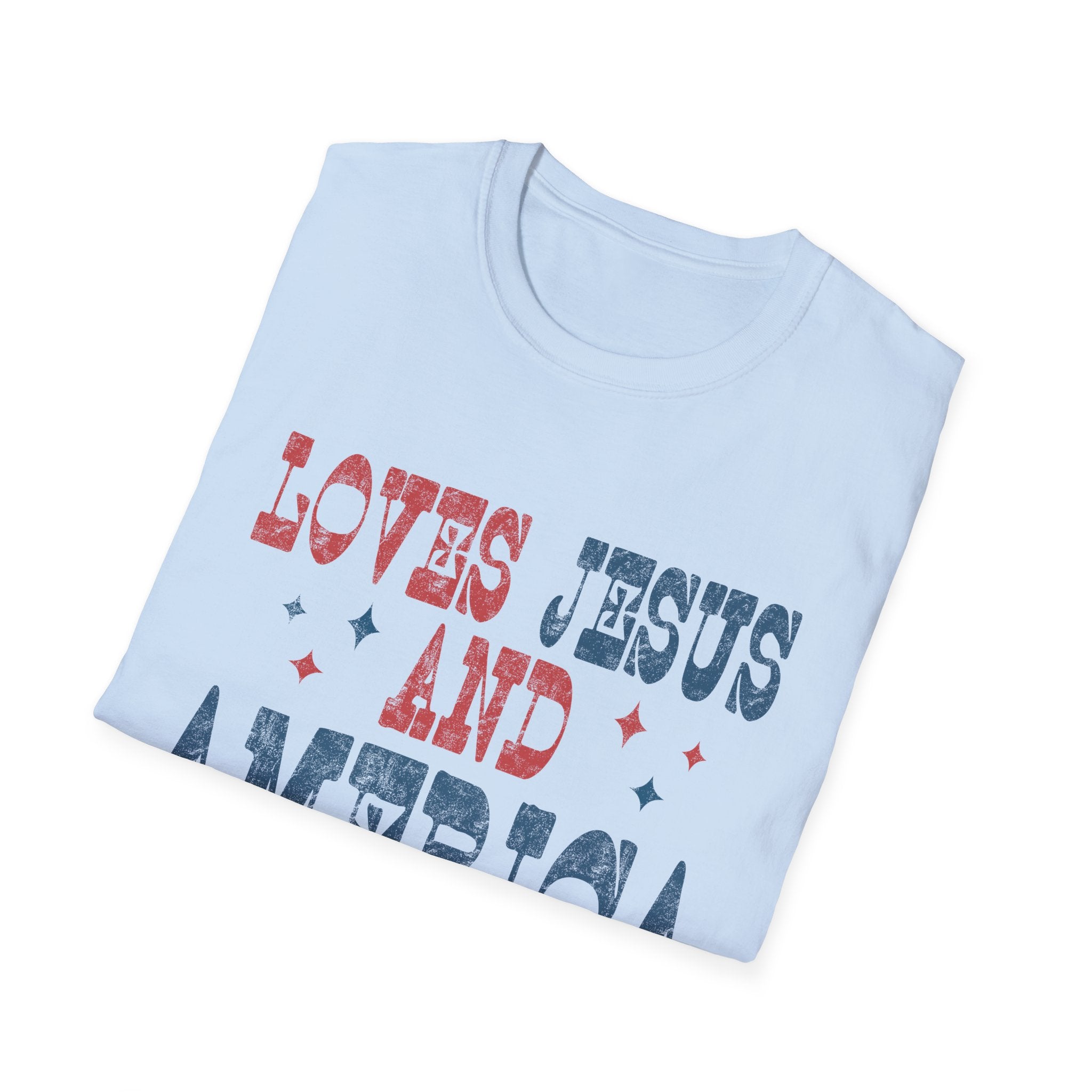Loves Jesus and America Too Graphic Tee