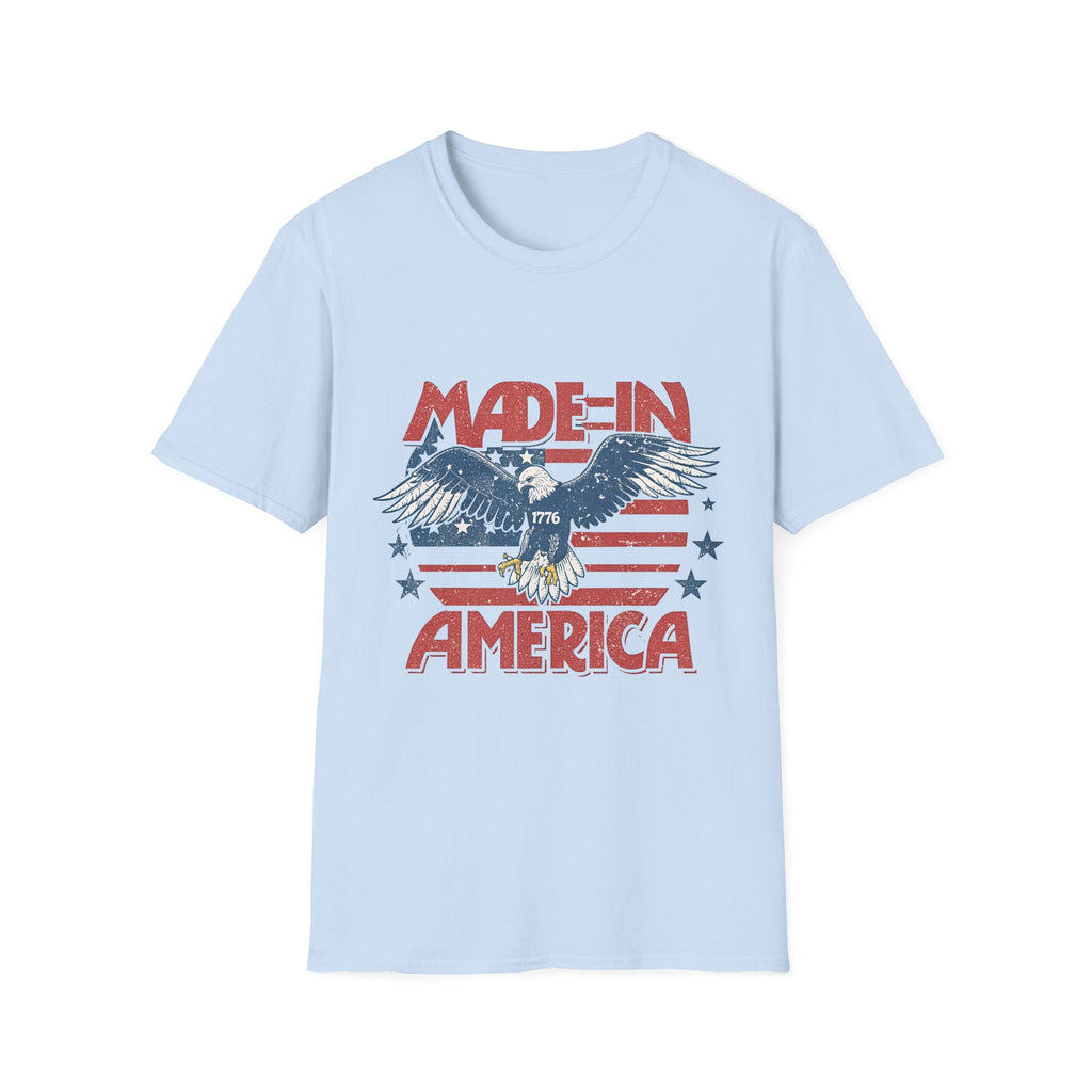 Made in America Eagle Graphic Tee — 1776 Vintage Flag