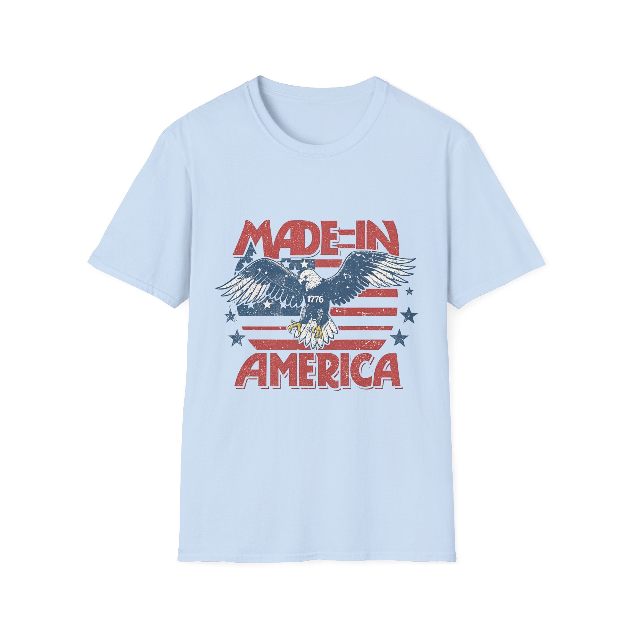 Made in America Eagle Graphic Tee — 1776 Vintage Flag