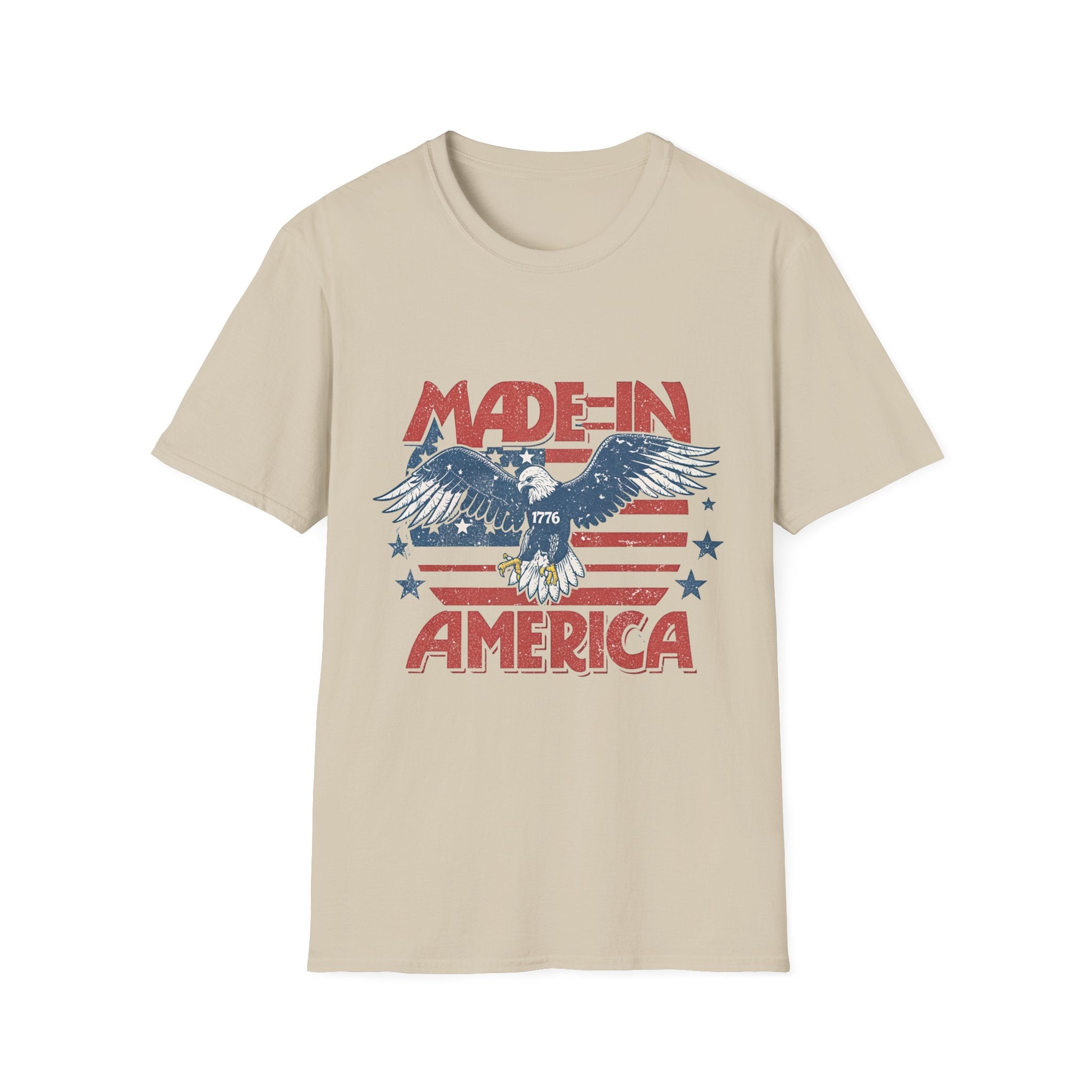 Made in America Eagle Graphic Tee — 1776 Vintage Flag